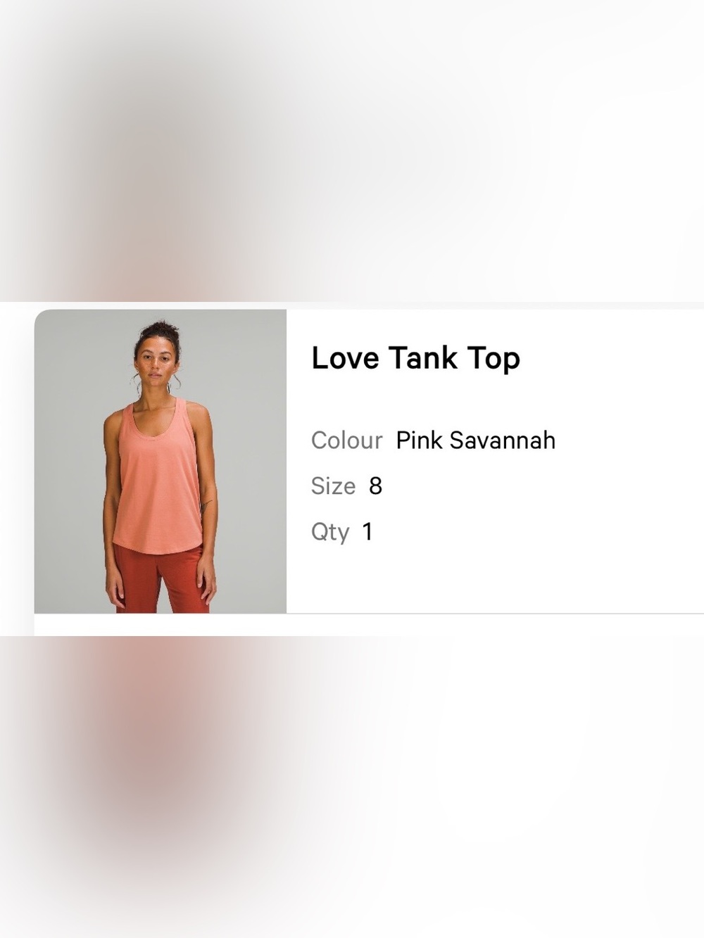 lululemon athletica Pink Savannah Tank Top size 8
